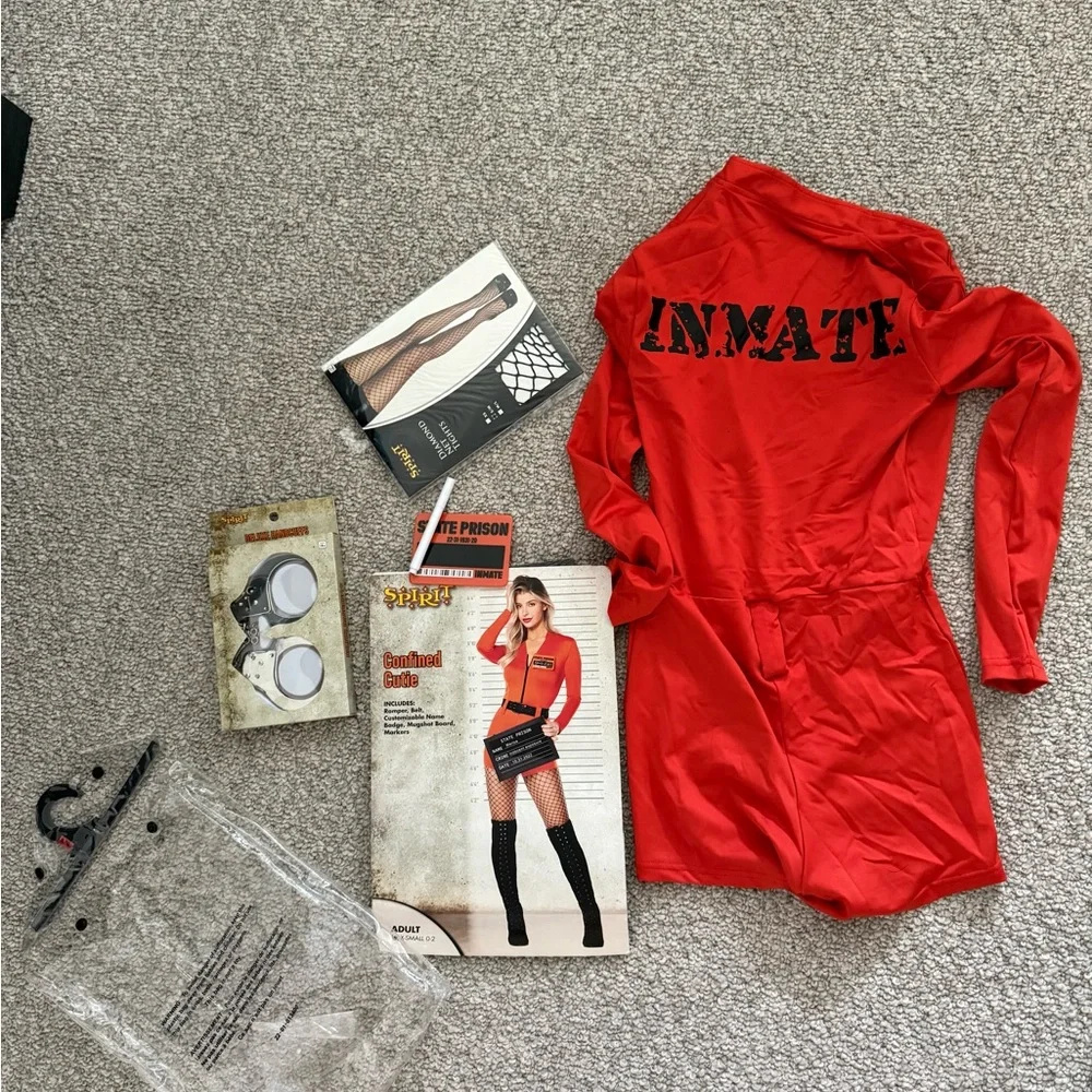 Red Inmate Costume Set - Picture 1 of 1